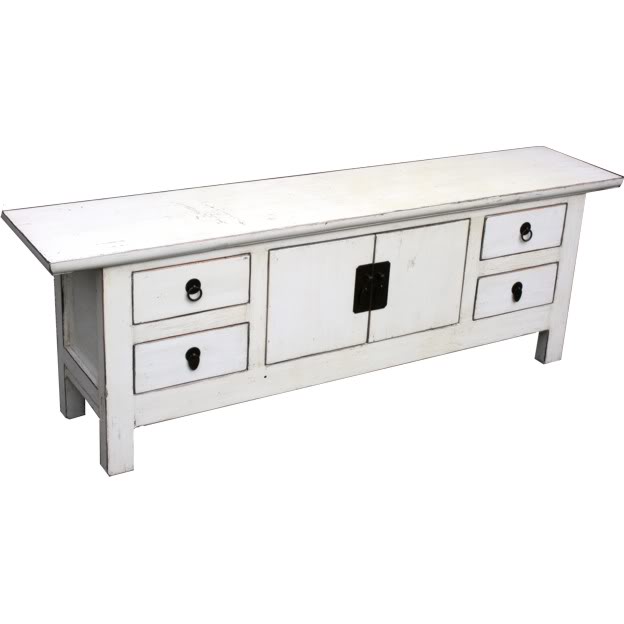 White Lacquer Low Sideboard/TV Unit
