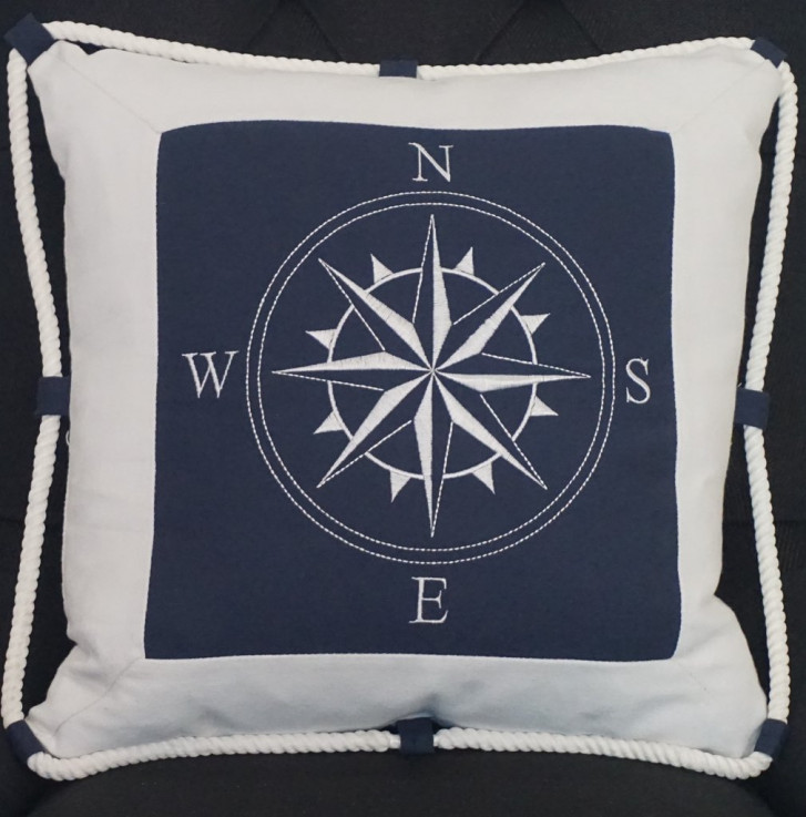 Navy Linen Cushion