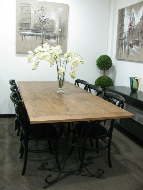 IRON BASE DINING TABLE