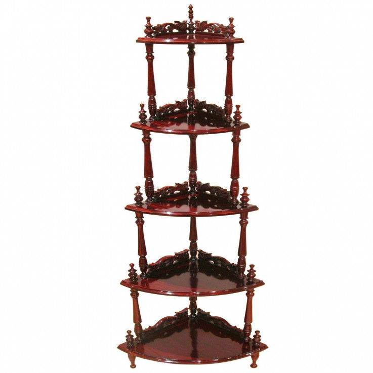 VICTORIAN LARGE WHAT-NOT CORNER 5 TIER