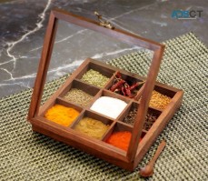 Buy wooden spice box for kitchen online 